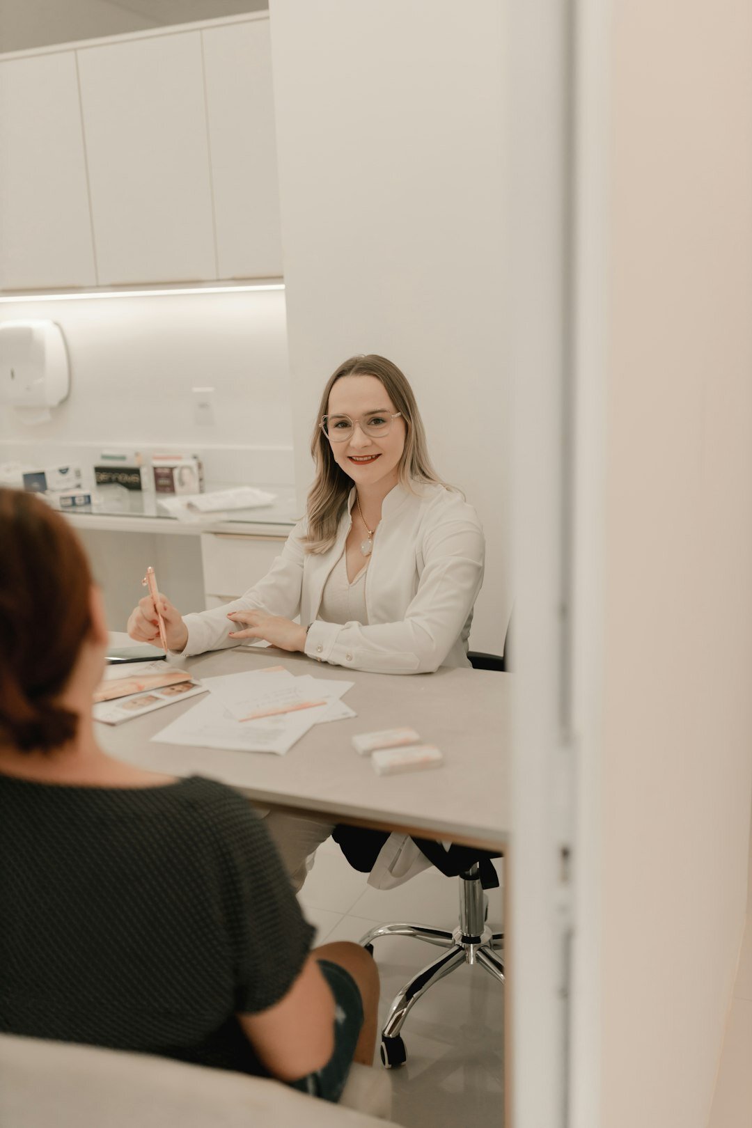 professional interviewer preparing questions